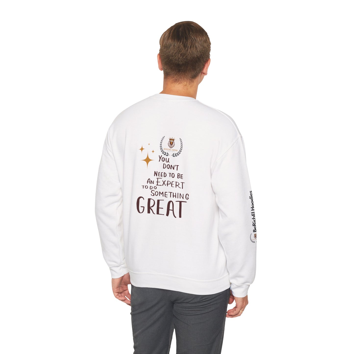 BeRichEl Vogue's Motivational Crewneck Sweatshirt | Remember Your Why, Inspirational Gift, Cozy Pullover, Uplifting Apparel, Perfect for Mindfulness