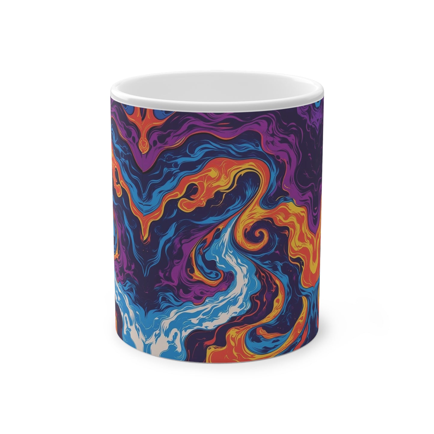Colorful Swirl Magic Mug, Psychedelic Coffee Cup, Artistic Drinkware, Unique Gift for Art Lovers, Vibrant Mug for Every Occasion
