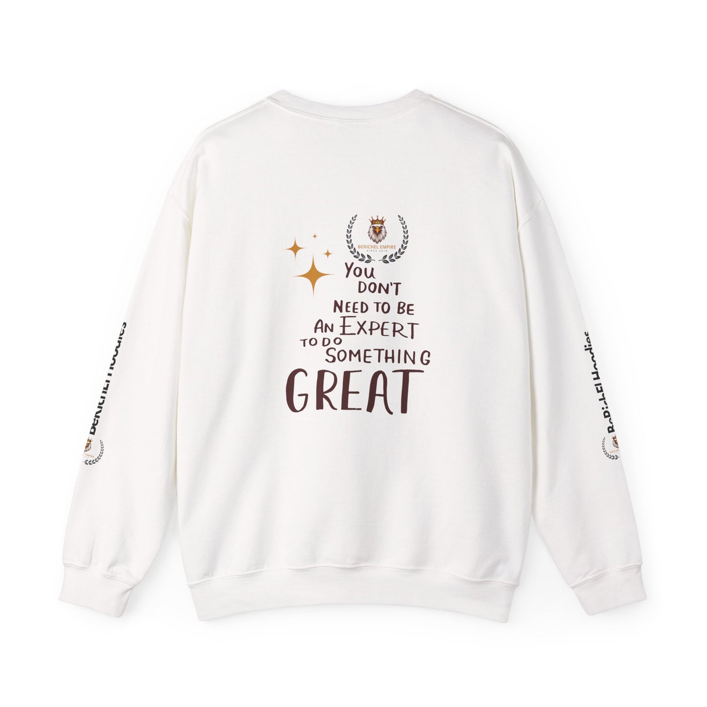BeRichEl Vogue's Motivational Crewneck Sweatshirt | Remember Your Why, Inspirational Gift, Cozy Pullover, Uplifting Apparel, Perfect for Mindfulness