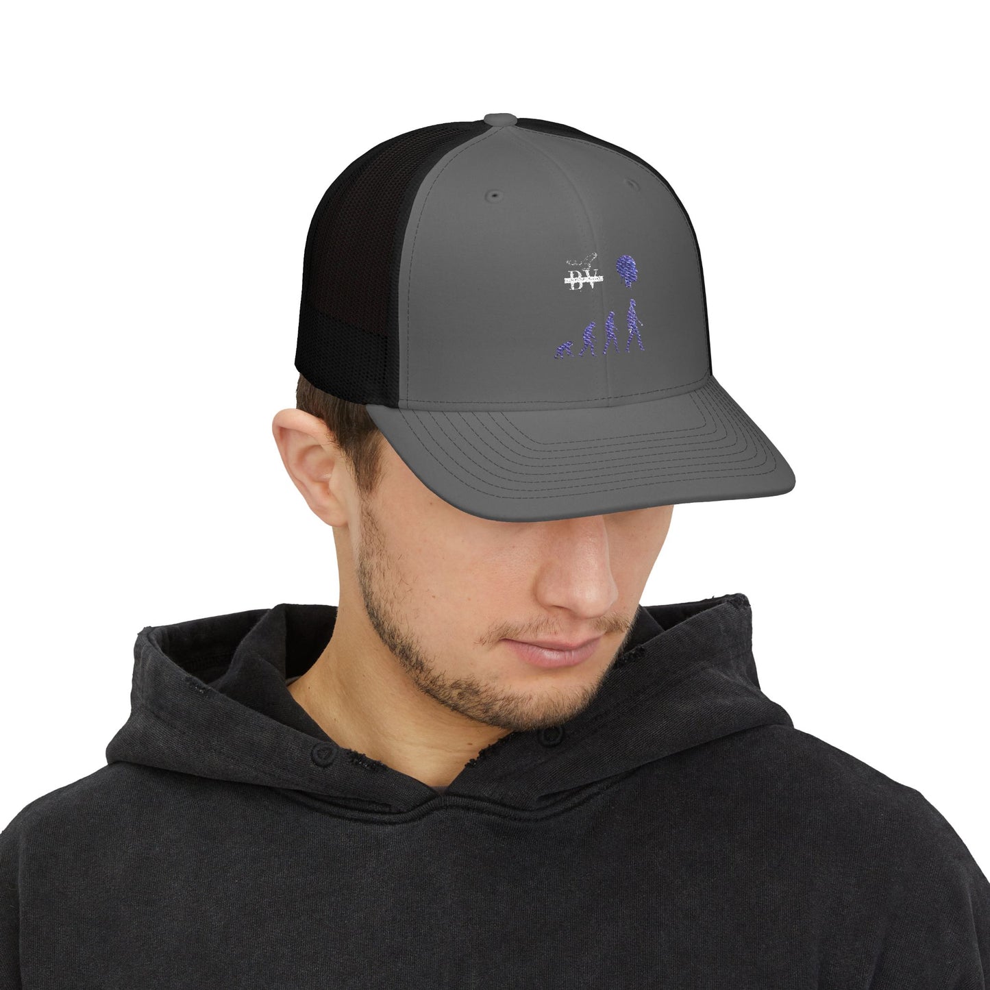 Evolutionary Snapback Trucker Cap, Dad Hat, Gift for Outdoors, Unique Cap, Casual Style, Trendy Headwear, Adjustable Cap