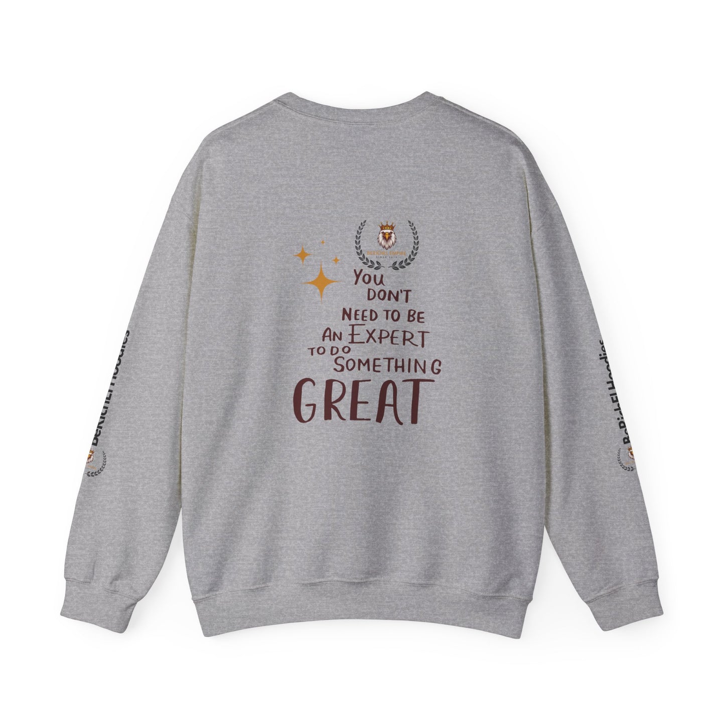 BeRichEl Vogue's Motivational Crewneck Sweatshirt | Remember Your Why, Inspirational Gift, Cozy Pullover, Uplifting Apparel, Perfect for Mindfulness