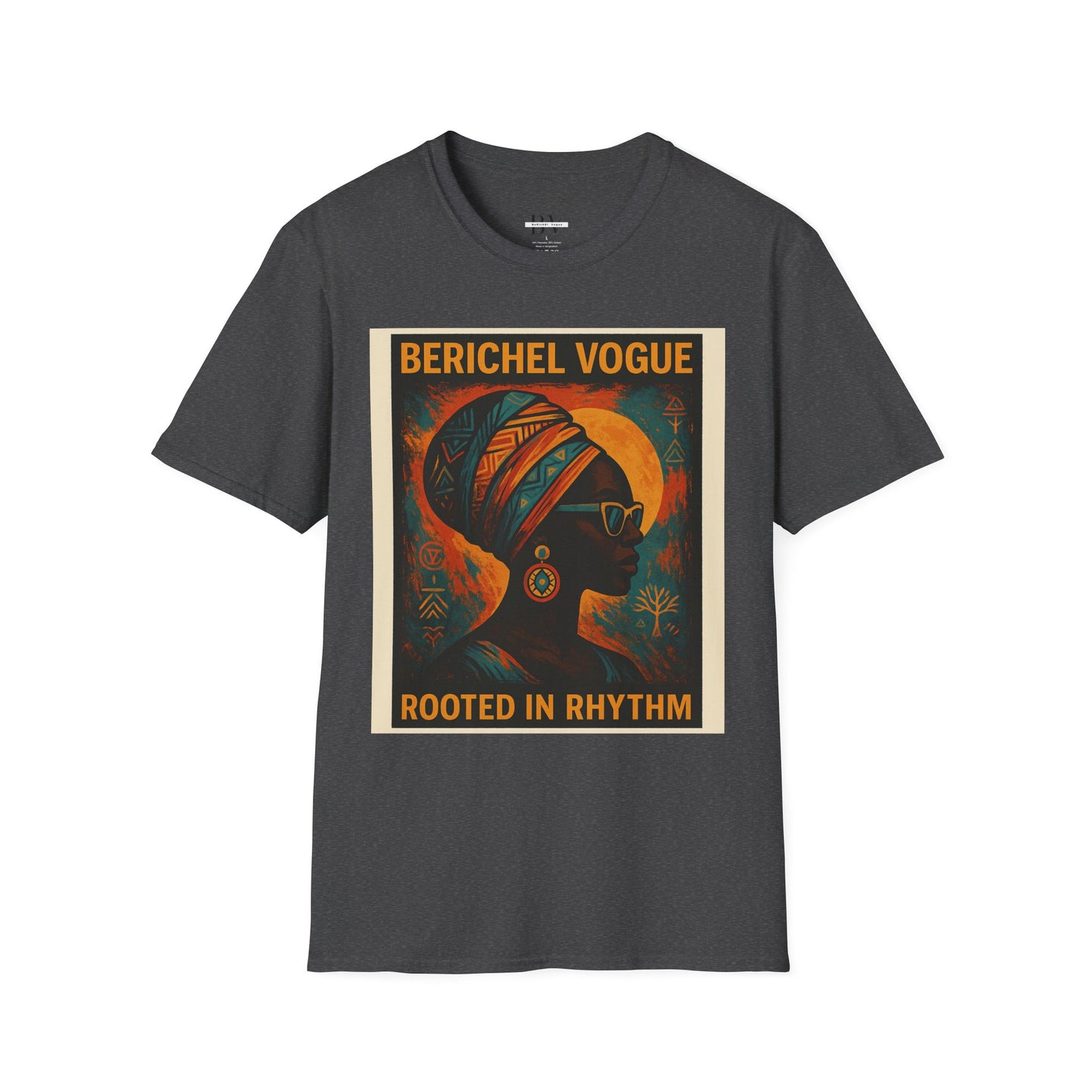 Soulful Rhythm T-Shirt - Rooted in Rhythm Art, Unisex Tee, Festival Wear, Casual Statement Top, Vintage Style Shirt