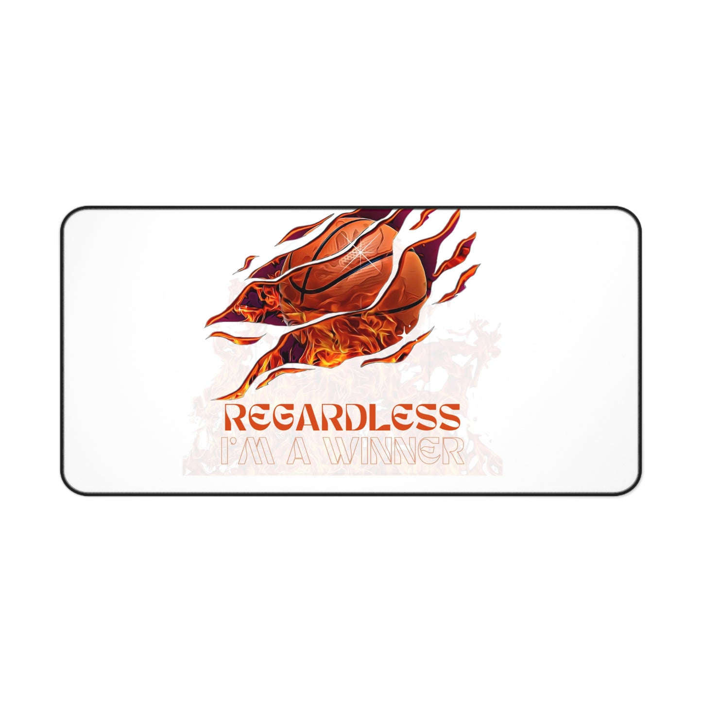 Basketball Desk Mat, Sports Office Decor, Gamer Mouse Pad, Motivational Gift, Unique Desk Accessories, Inspirational Home Office