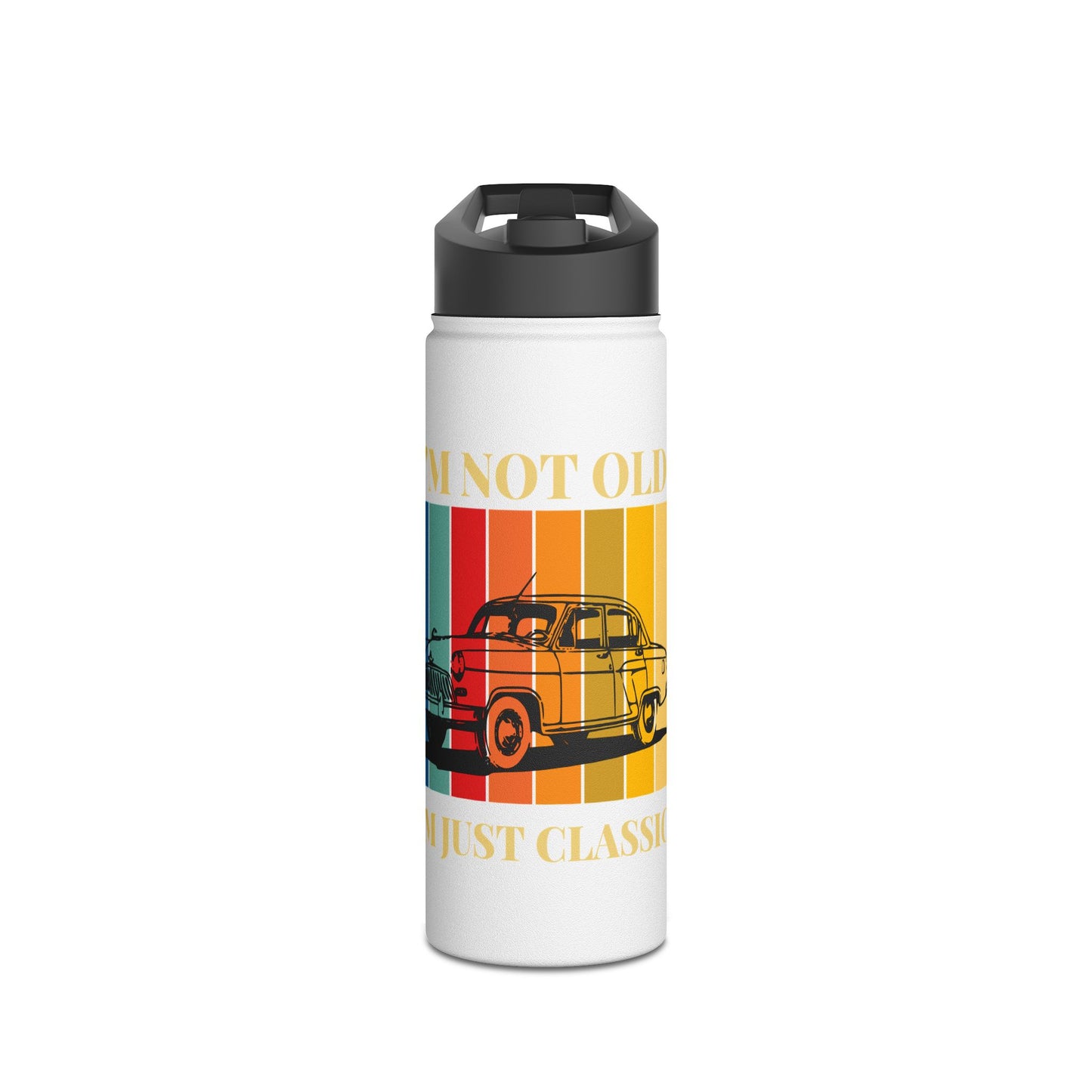 Classic Car Stainless Steel Water Bottle - I'm Not Old, Just Classic, Vintage Gift, Travel Tumbler, Outdoor Hydration, Birthday Gift