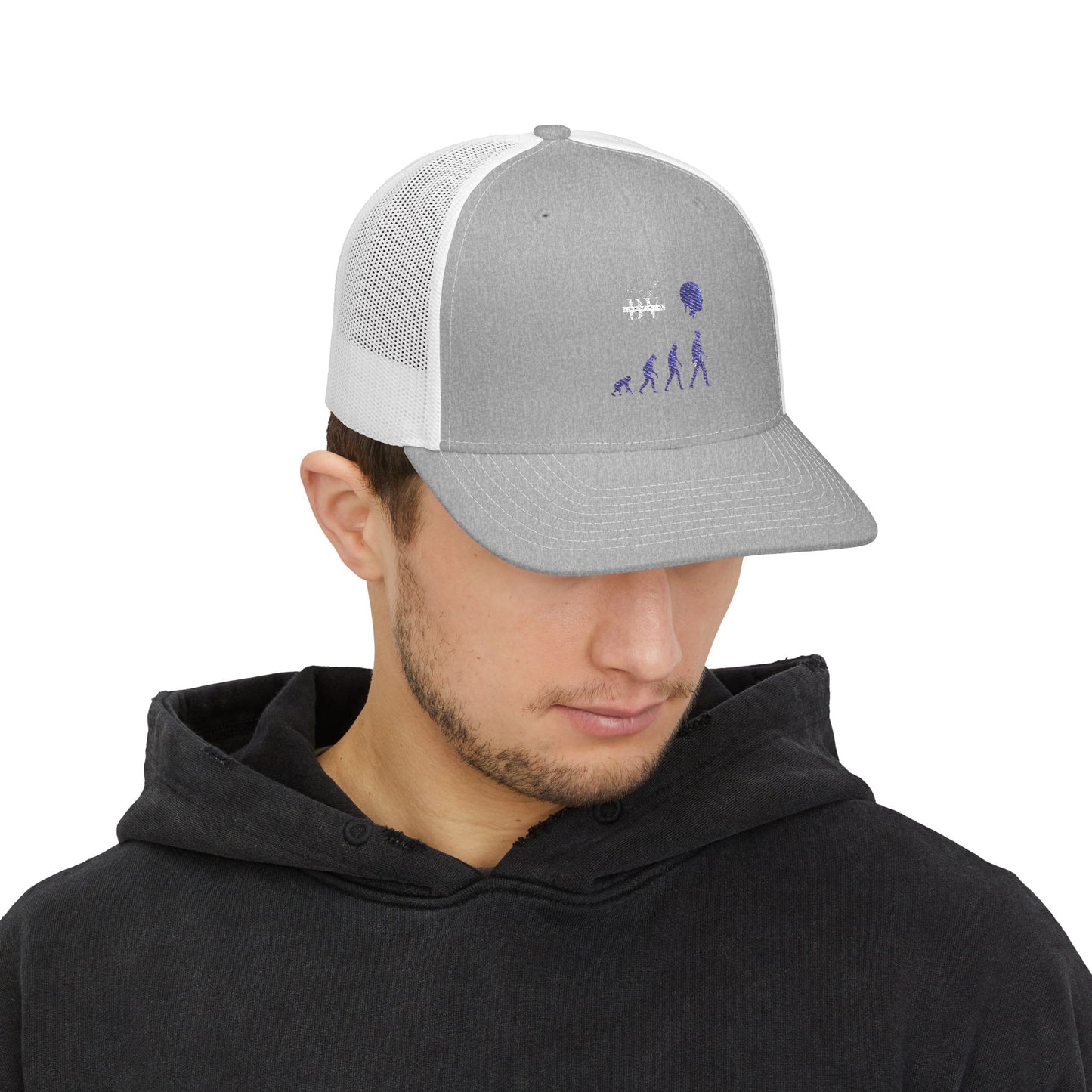 Evolutionary Snapback Trucker Cap, Dad Hat, Gift for Outdoors, Unique Cap, Casual Style, Trendy Headwear, Adjustable Cap