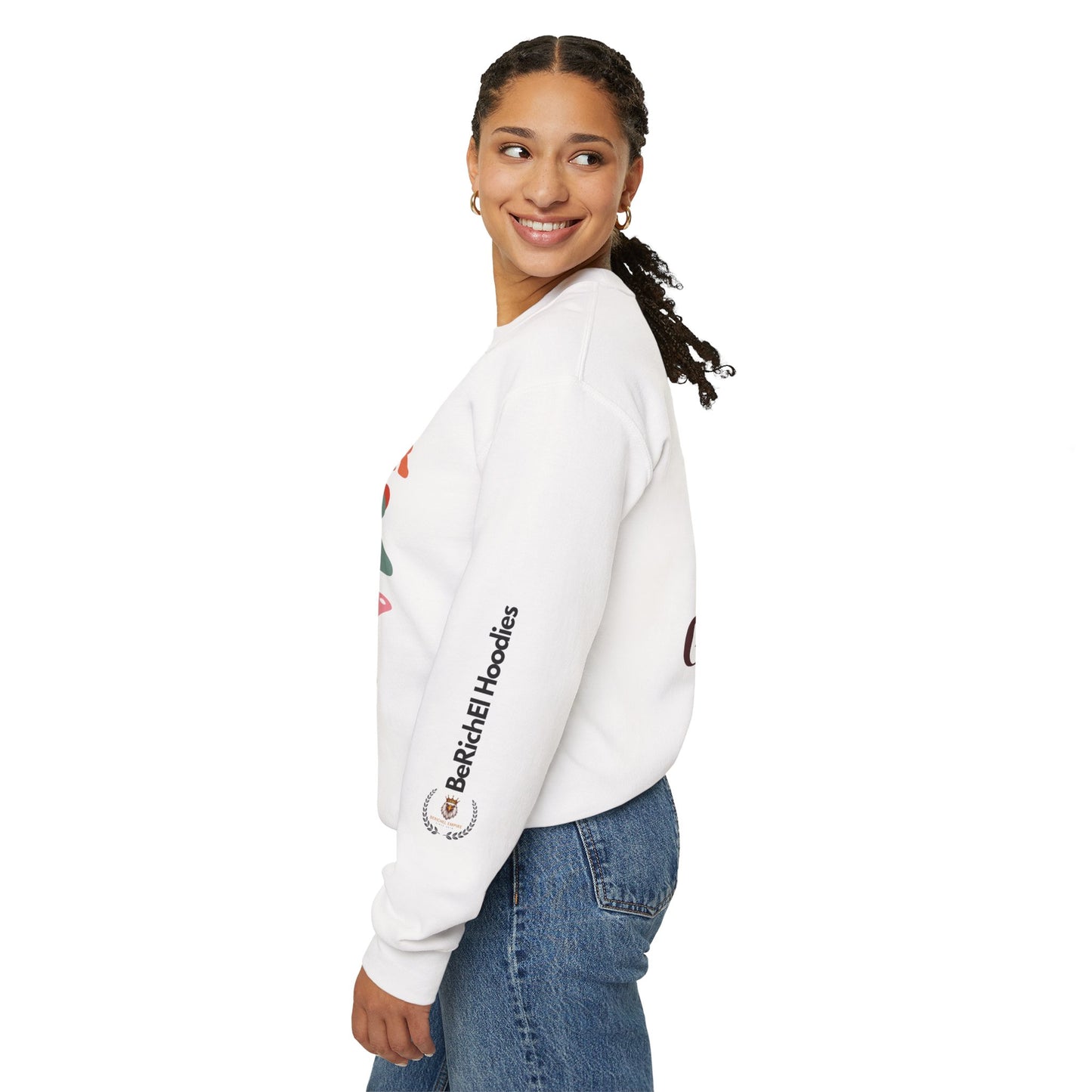 BeRichEl Vogue's Motivational Crewneck Sweatshirt | Remember Your Why, Inspirational Gift, Cozy Pullover, Uplifting Apparel, Perfect for Mindfulness