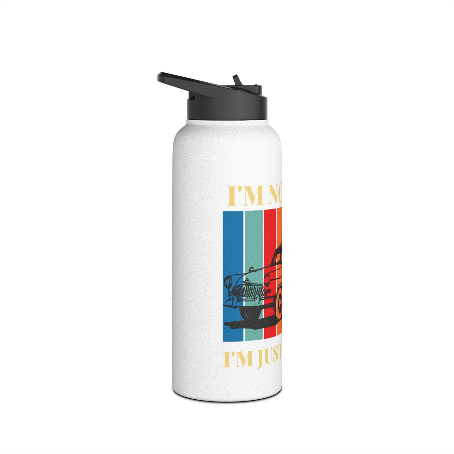 Classic Car Stainless Steel Water Bottle - I'm Not Old, Just Classic, Vintage Gift, Travel Tumbler, Outdoor Hydration, Birthday Gift