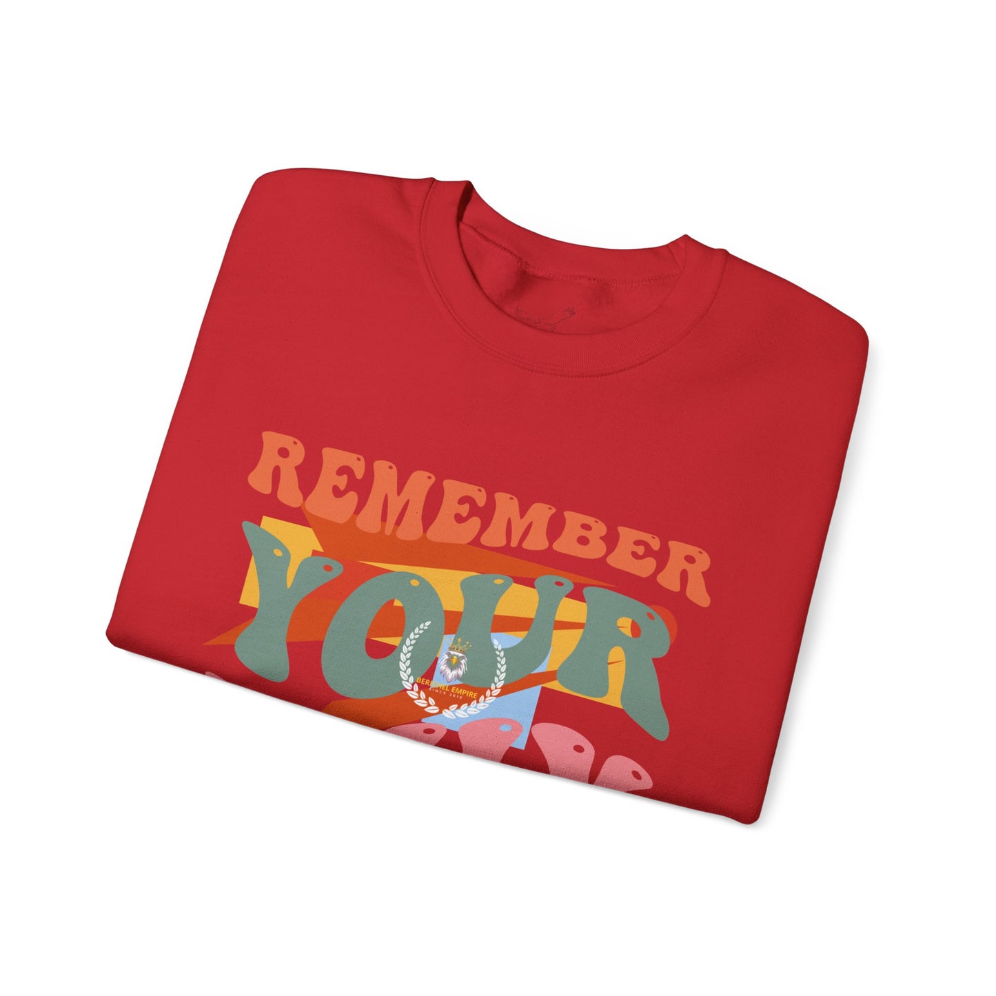 BeRichEl Vogue's Motivational Crewneck Sweatshirt | Remember Your Why, Inspirational Gift, Cozy Pullover, Uplifting Apparel, Perfect for Mindfulness
