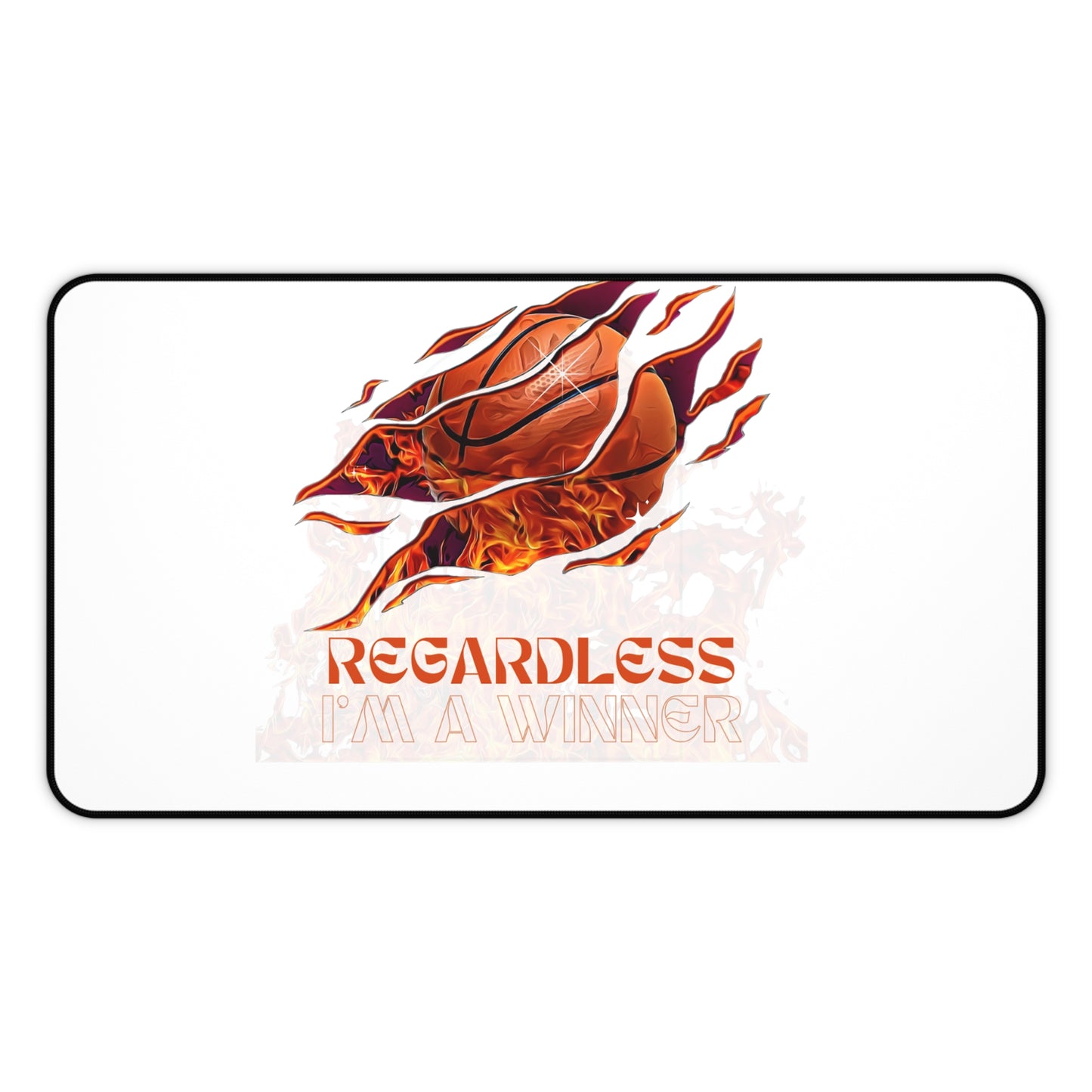Basketball Desk Mat, Sports Office Decor, Gamer Mouse Pad, Motivational Gift, Unique Desk Accessories, Inspirational Home Office
