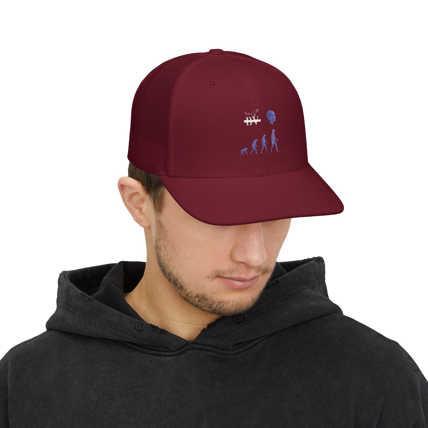 Evolutionary Snapback Trucker Cap, Dad Hat, Gift for Outdoors, Unique Cap, Casual Style, Trendy Headwear, Adjustable Cap