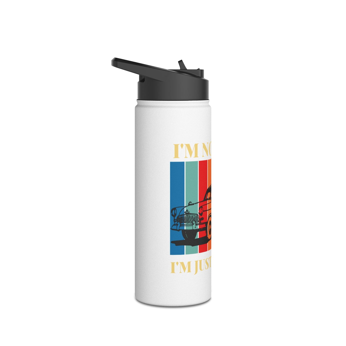 Classic Car Stainless Steel Water Bottle - I'm Not Old, Just Classic, Vintage Gift, Travel Tumbler, Outdoor Hydration, Birthday Gift