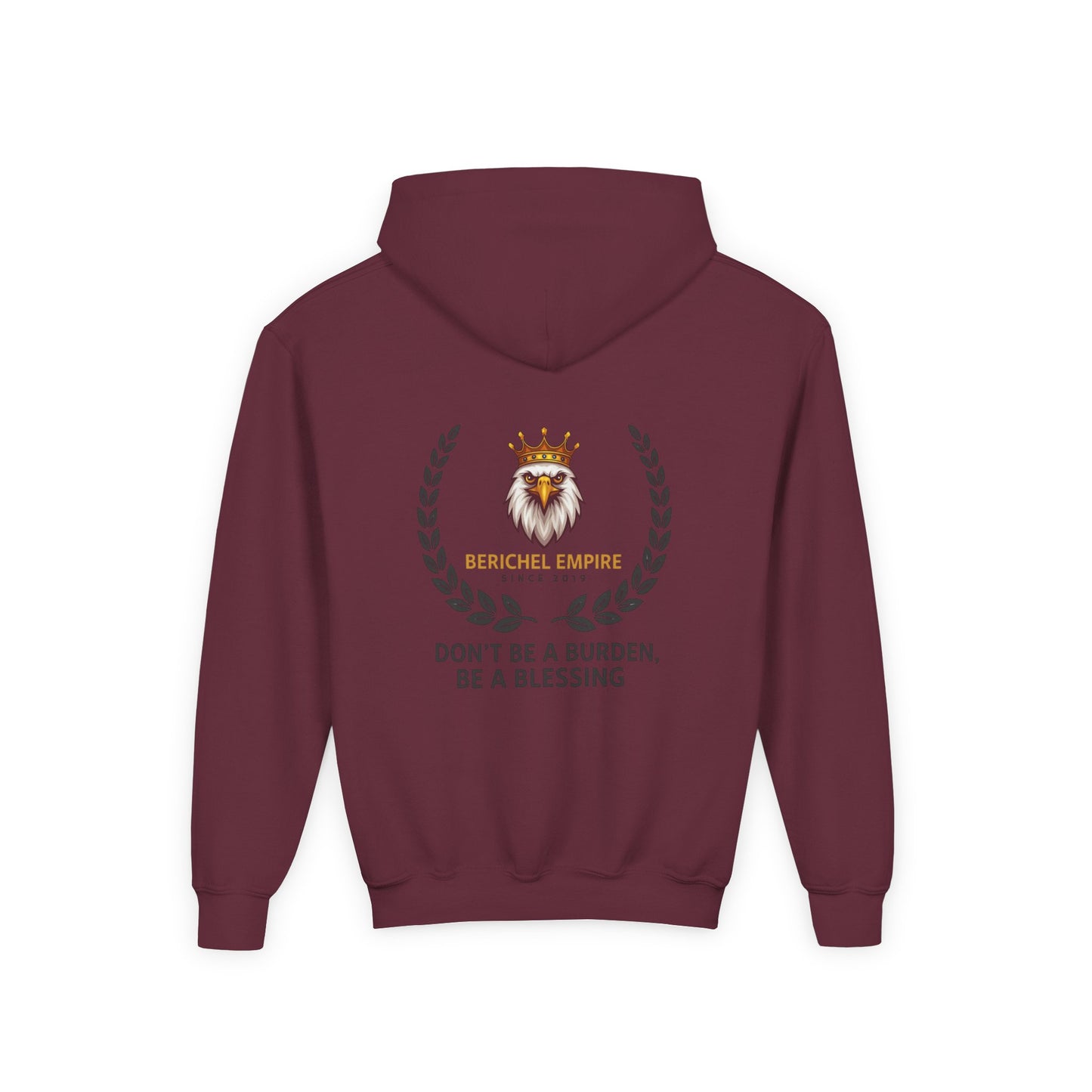 Youth Motivational Hooded Sweatshirt, Inspirational Hoodie, Berchel Empire, Blessing Quote Sweater, Youth Comfort Apparel, Perfect [...]
