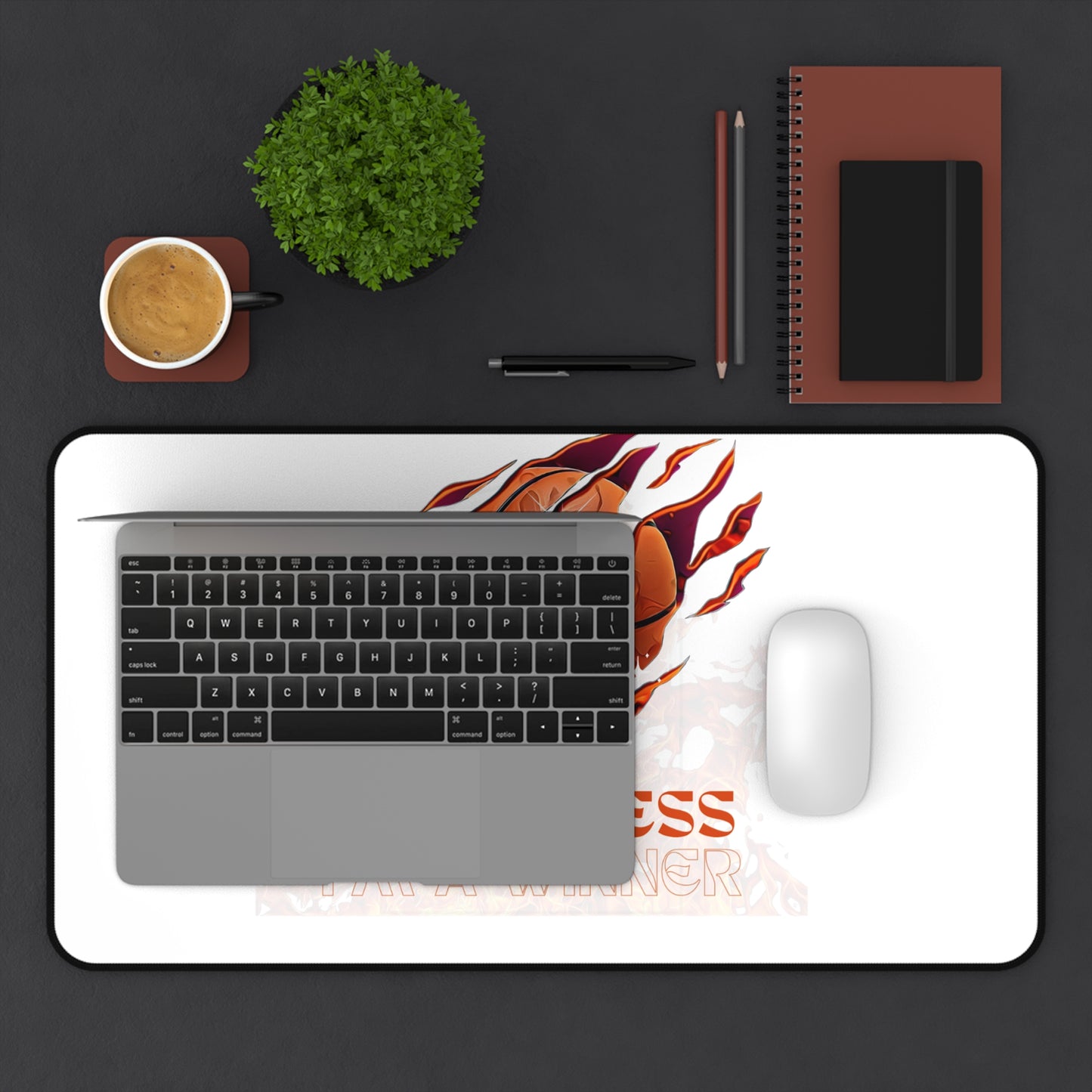 Basketball Desk Mat, Sports Office Decor, Gamer Mouse Pad, Motivational Gift, Unique Desk Accessories, Inspirational Home Office