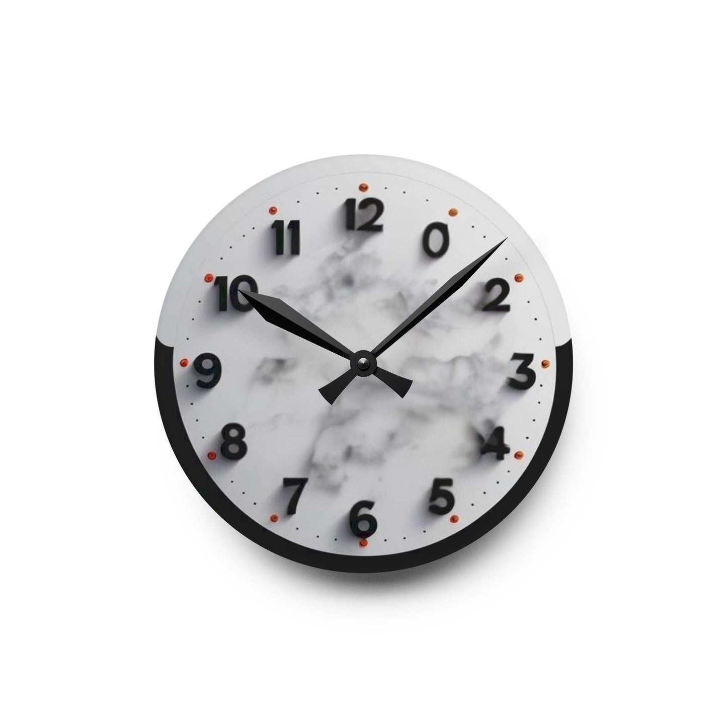 Modern Marble Acrylic Wall Clock, Home Decor, Chic Timepiece, Minimalist Design, Wall Art, Gift for Her, Office Decor