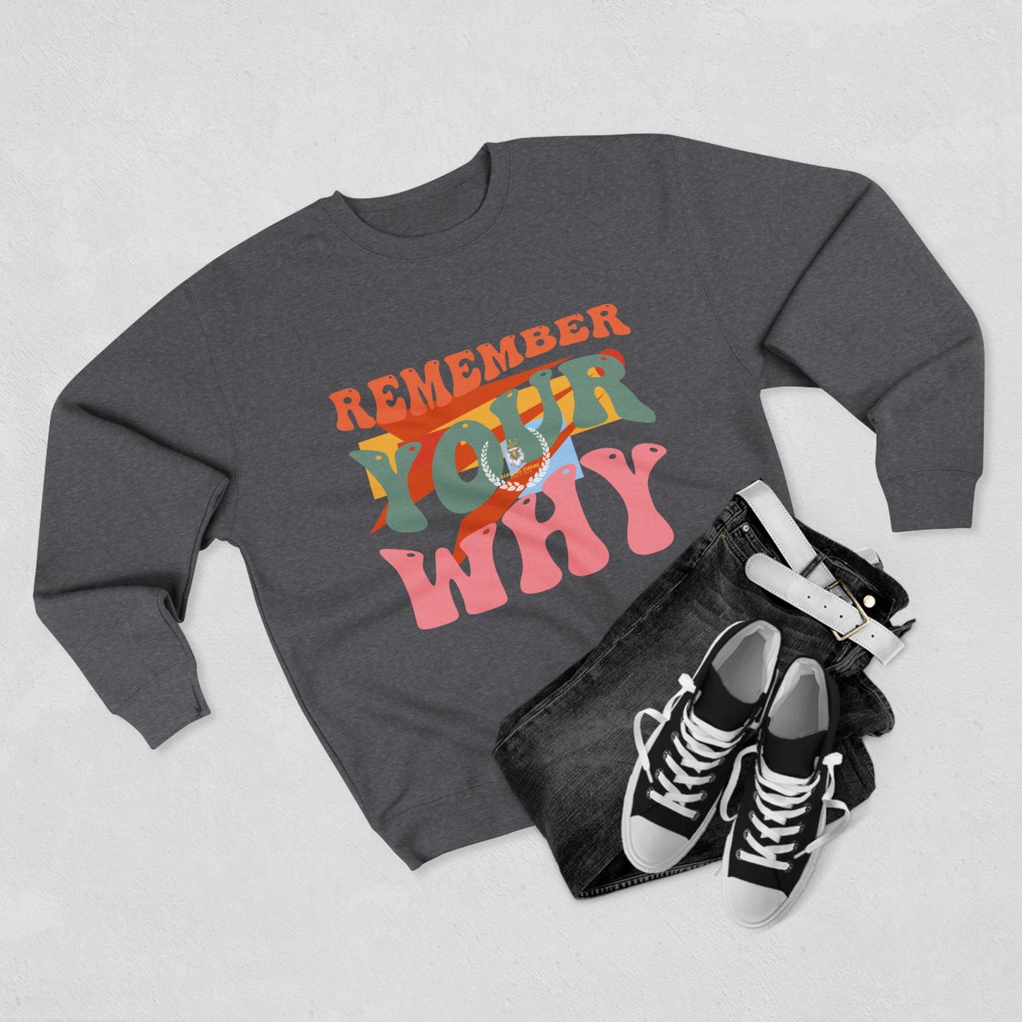 Motivational Unisex Crewneck Sweatshirt - Remember Your Why, Cozy Sweatshirt, Inspirational Gift, Casual Apparel, Perfect for Gift [...]