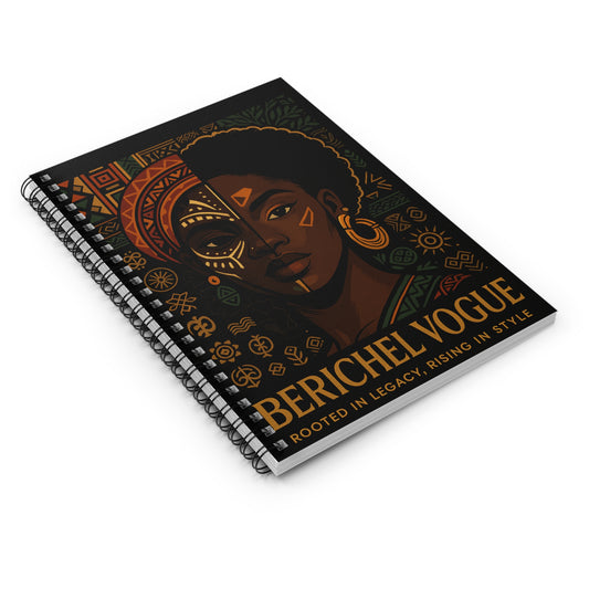 Cultural Empowerment Notebook - African Art, Inspirational Journal, Gift for Creatives, Unique Spiral Notebook, Ethnic Design