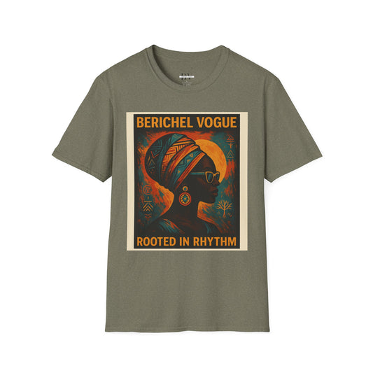 Soulful Rhythm T-Shirt - Rooted in Rhythm Art, Unisex Tee, Festival Wear, Casual Statement Top, Vintage Style Shirt