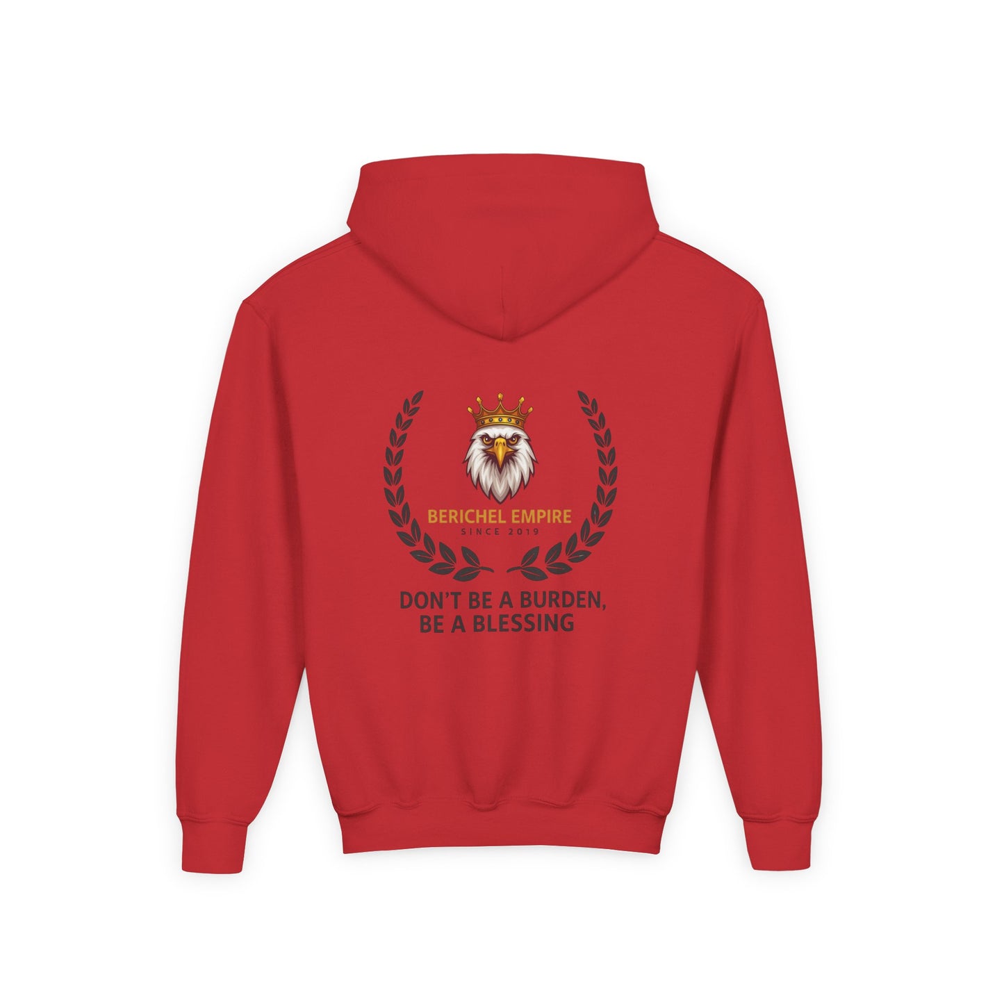 Youth Motivational Hooded Sweatshirt, Inspirational Hoodie, Berchel Empire, Blessing Quote Sweater, Youth Comfort Apparel, Perfect [...]