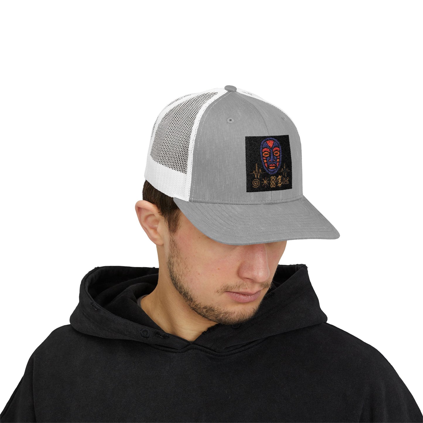 Stylish Snapback Trucker Cap with Unique Embroidery, Summer Hat, Festival Cap, Gift for Him, Outdoor Gear, Casual Wear