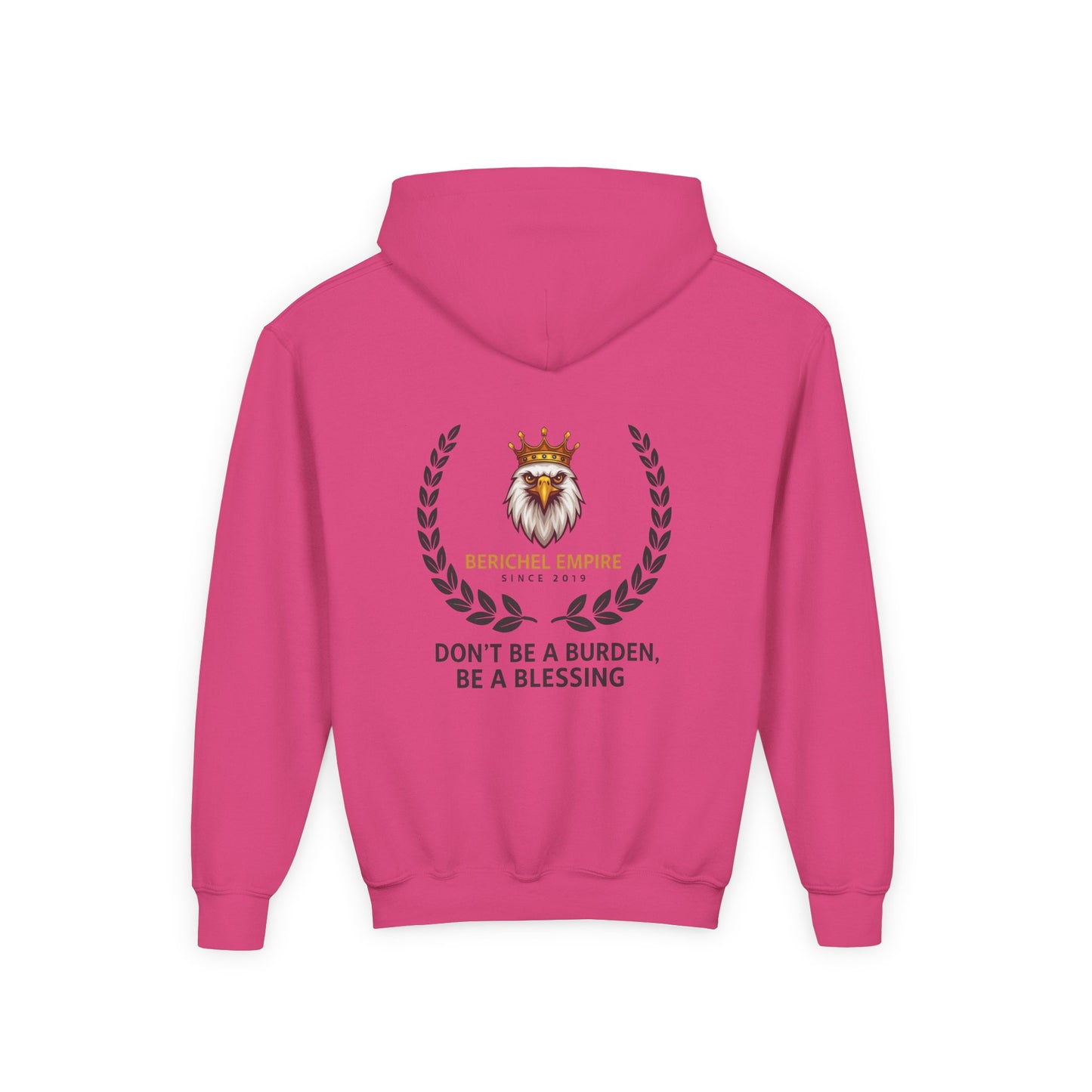 Youth Motivational Hooded Sweatshirt, Inspirational Hoodie, Berchel Empire, Blessing Quote Sweater, Youth Comfort Apparel, Perfect [...]